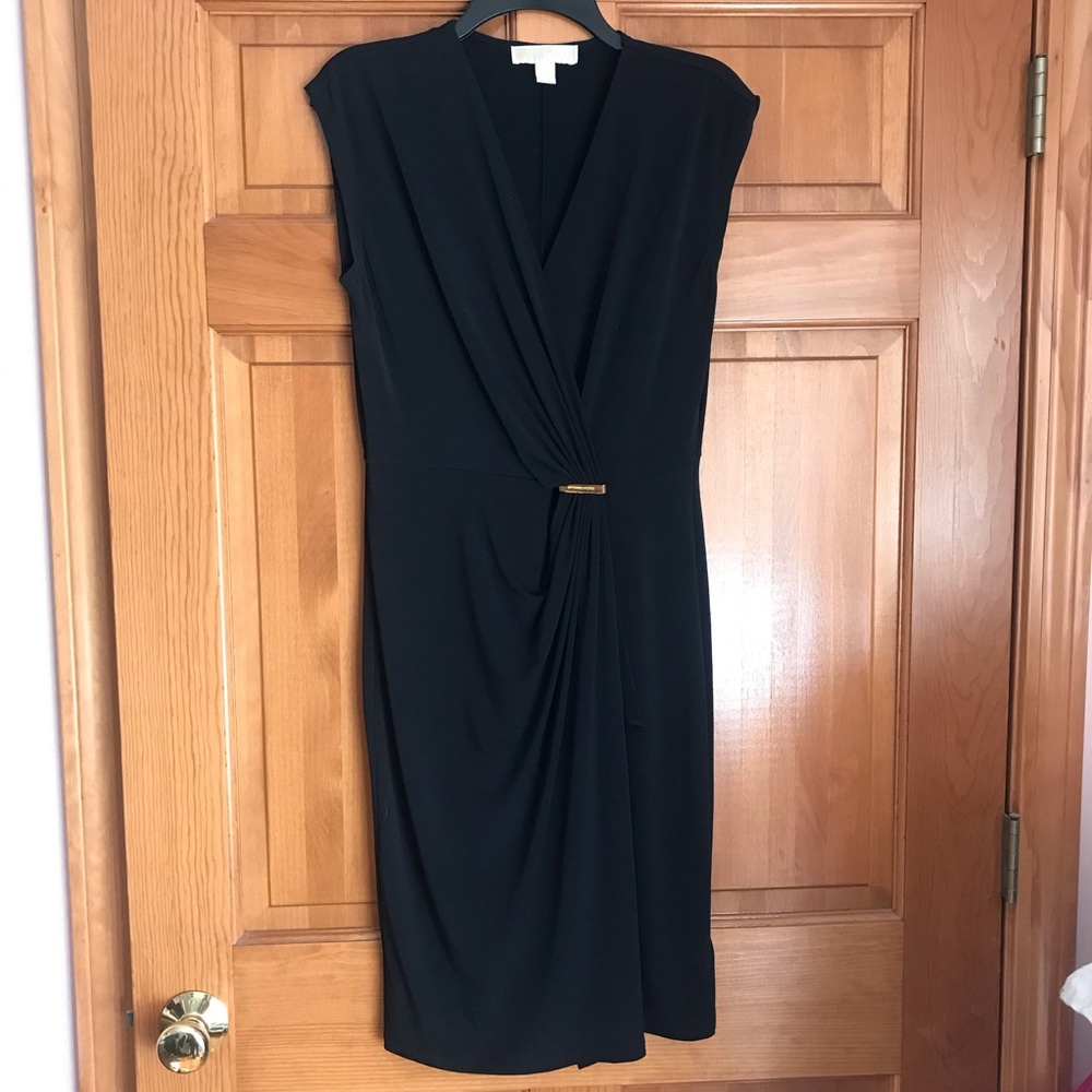 Black Micheal Kors faux wrap dress size M